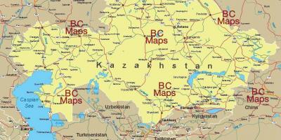 Казахстаны хотуудын газрын зураг