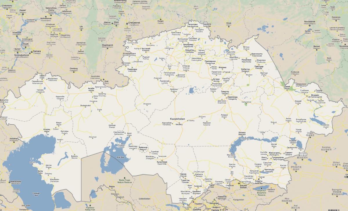 газрын зураг, Казахстаны замын